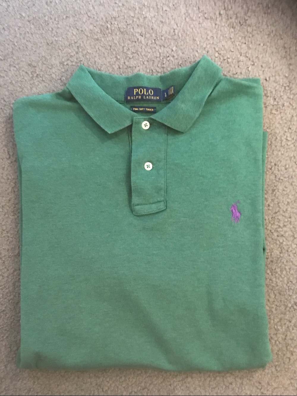 Polo by Ralph Lauren Green Polo with Purple Pony